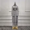 Robe longue en mousseline de soie pour femmes musulmanes, Abaya ouverte, Dubaï, Turquie, Islam, Arabe, Robe musulmane, Caftan marocain