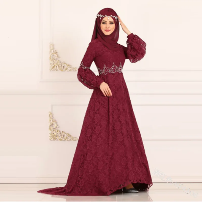 Элегантная мусульманская кружевная Абая Высокая талия Макси платье Vestidos кардиган кимоно длинный халат платья Jubah Ближний Восток ИД Рамадан исламский