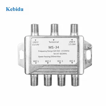 

3 in 4 out DiSEqC Satellite Stand-Alone MultiSwitch FTA TV LNB Switch Cascade multiswitch 2 LNB 1 TERR IN For DVB-S2 and DVB-T2