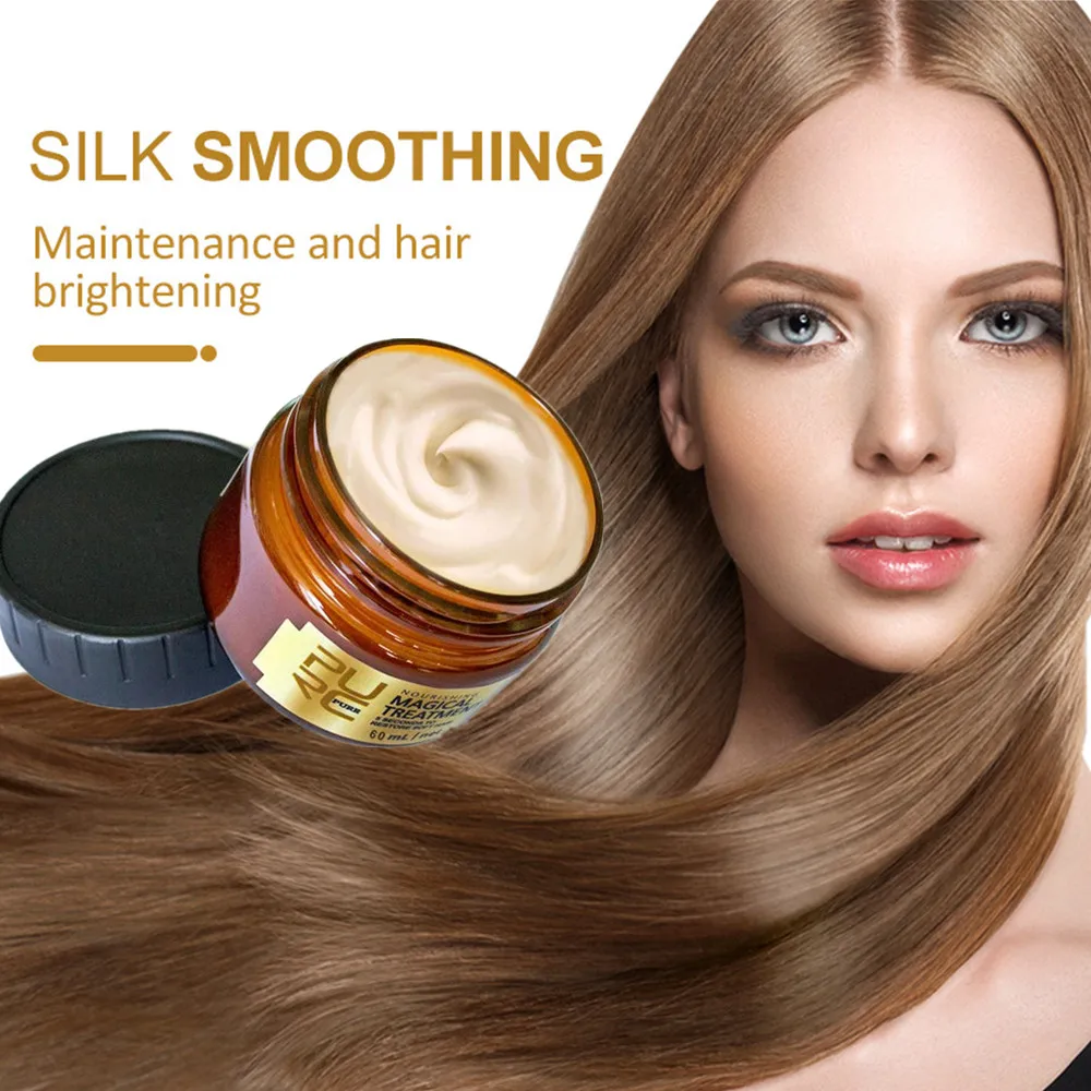 PURC Magical Hair Mask 5 Seconds Repairs Frizzy Make Soft Smooth Deep Repair Keratin Treatment for Care 60ml | - Цена: 309,27 - 463,90 руб.