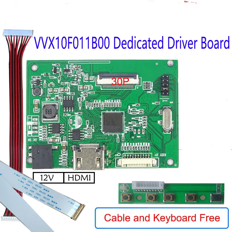 Dedicated driver EDP ЖК-дисплей драйвер платы для VVX10F011B00 5 V-12 V Мощность 10,1 дюймов 1920*1200 USB емкостный сенсорный экран Сенсорный экран Поддержка Win7 8 10 Raspberry Pi - Цвет: Dedicated driver