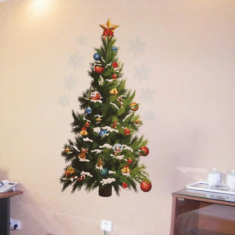 

Xmas Tree Wall Sticker Kid Home for Decoration Jubilant Bedroom Child Kitchen