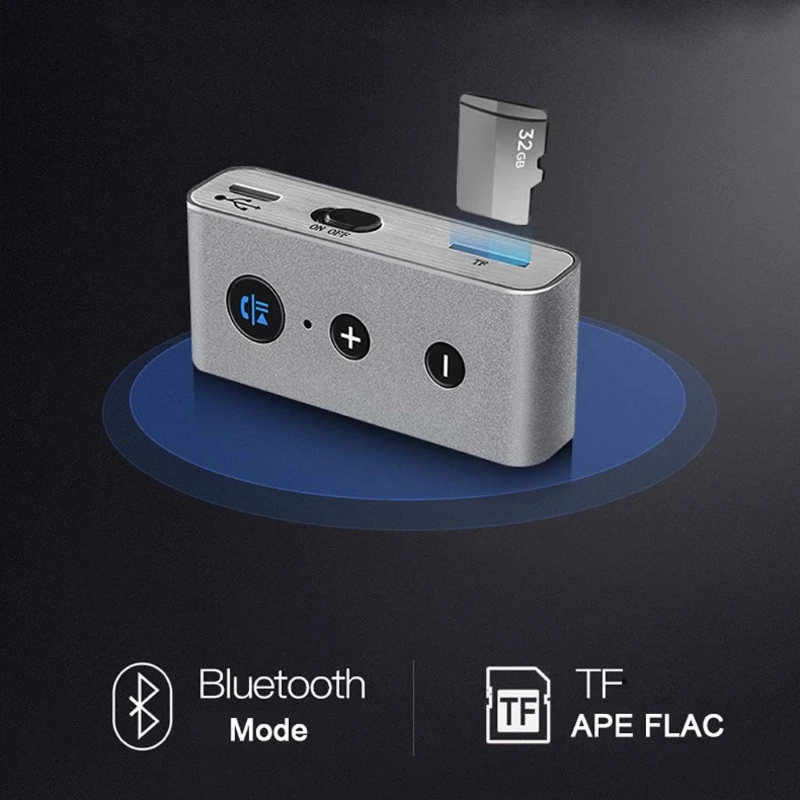 Беспроводной 3,5 мм Bluetooth аудио приемник TF MP3 плеер для автомобиля динамик наушники D08A