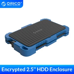 ORICO – boîtier de disque dur crypté SATA vers USB3.0 5gpbs, 2.5 pouces, étanche aux chocs et à la poussière 