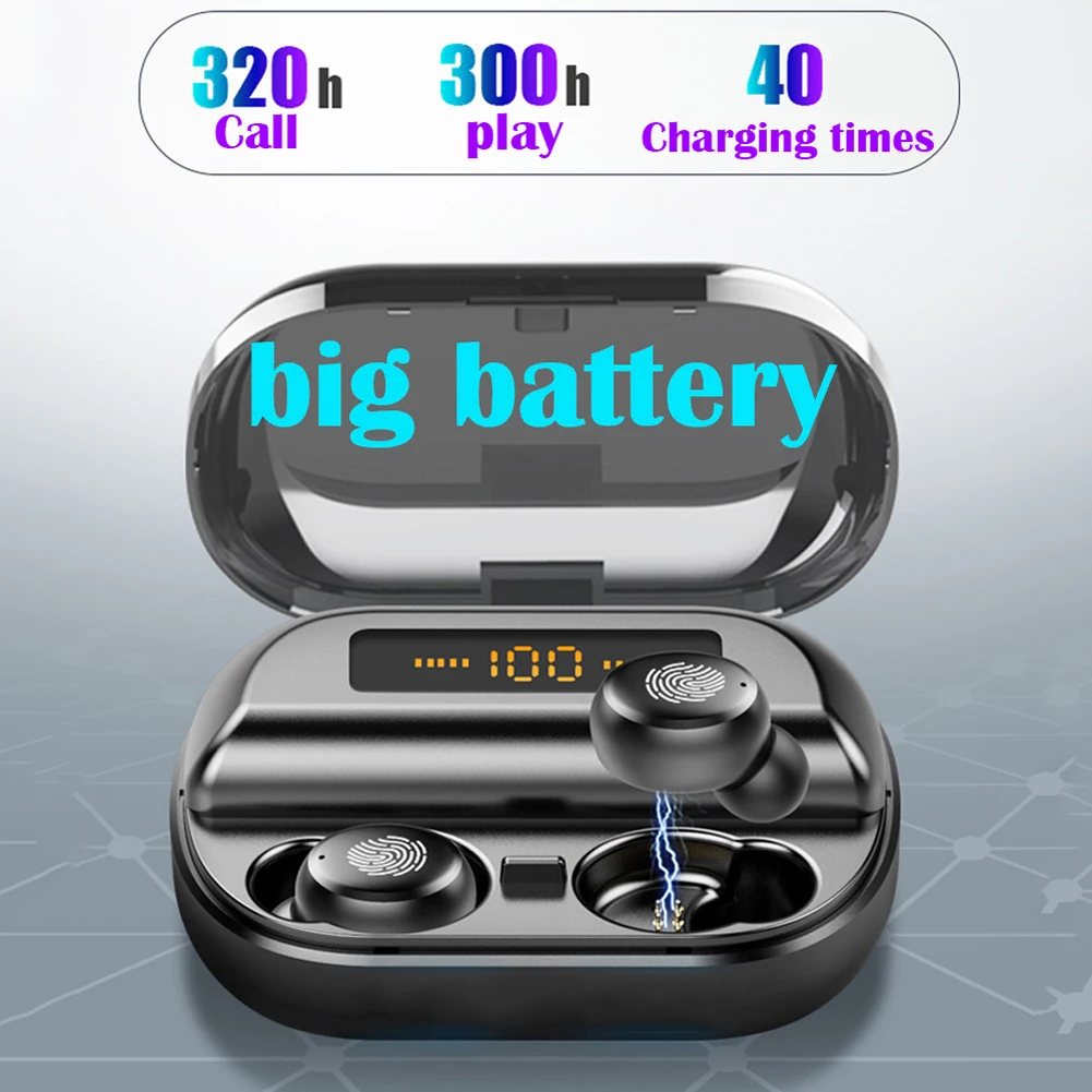 V11 новое поколение Bluetooth 5,0 сенсорное управление Беспроводная 8D стерео гарнитура Пылезащитная и водонепроницаемая TWS наушники подходят для всех телефонов