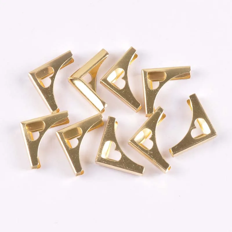 Golden Metal Book Corner Heart pattern Albums Menus Folders Box Corner Protectors 30Pcs 22x22x4mm cp2401 book corner protector