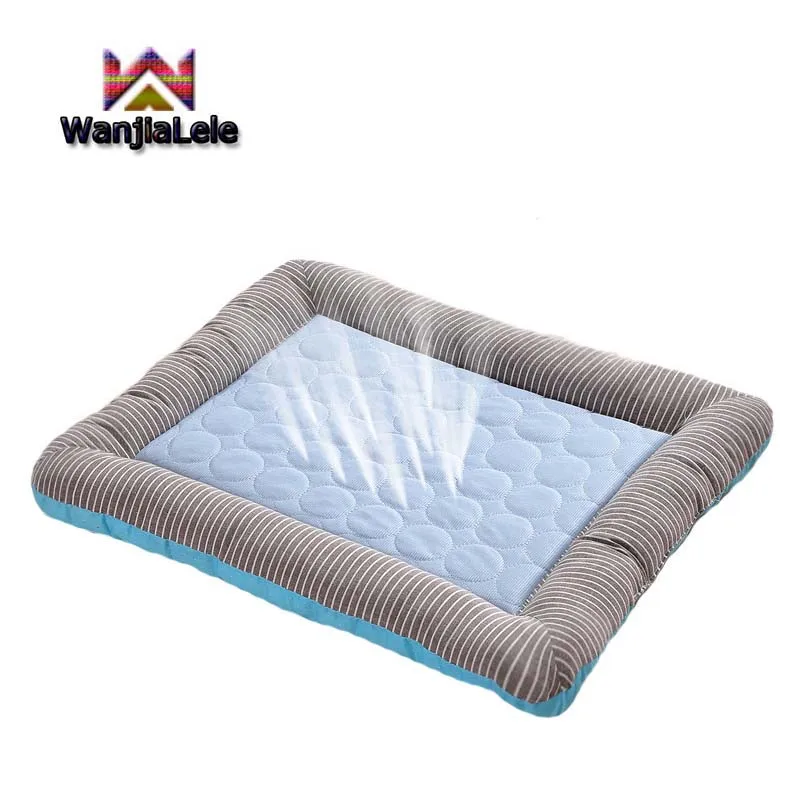 

Dog bed Summer Cooling Sleeping dog Cats Ice Pad Bolster Top Quality Cold Silk Bed For Washable Crate Mattress Pet Kennel Mats