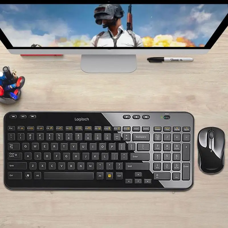 Беспроводная клавиатура lotech MK365 2,4G, мышь, комбинированный игровой ноутбук, игровая, эргономичная Универсальный Приемник, клавиатура и мышь комплект