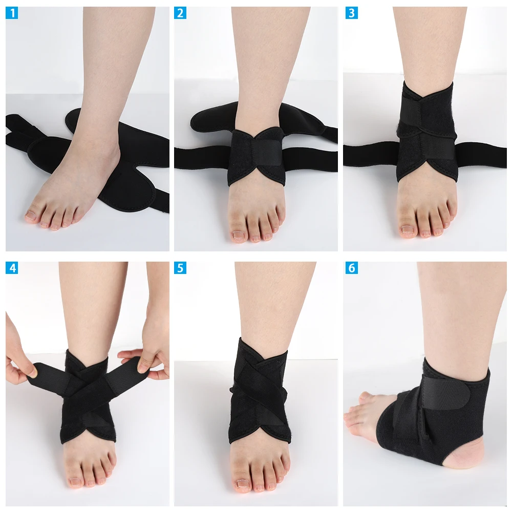 Компрессионная опора для лодыжки 1 шт. регулируемая эластичная поддержки ног