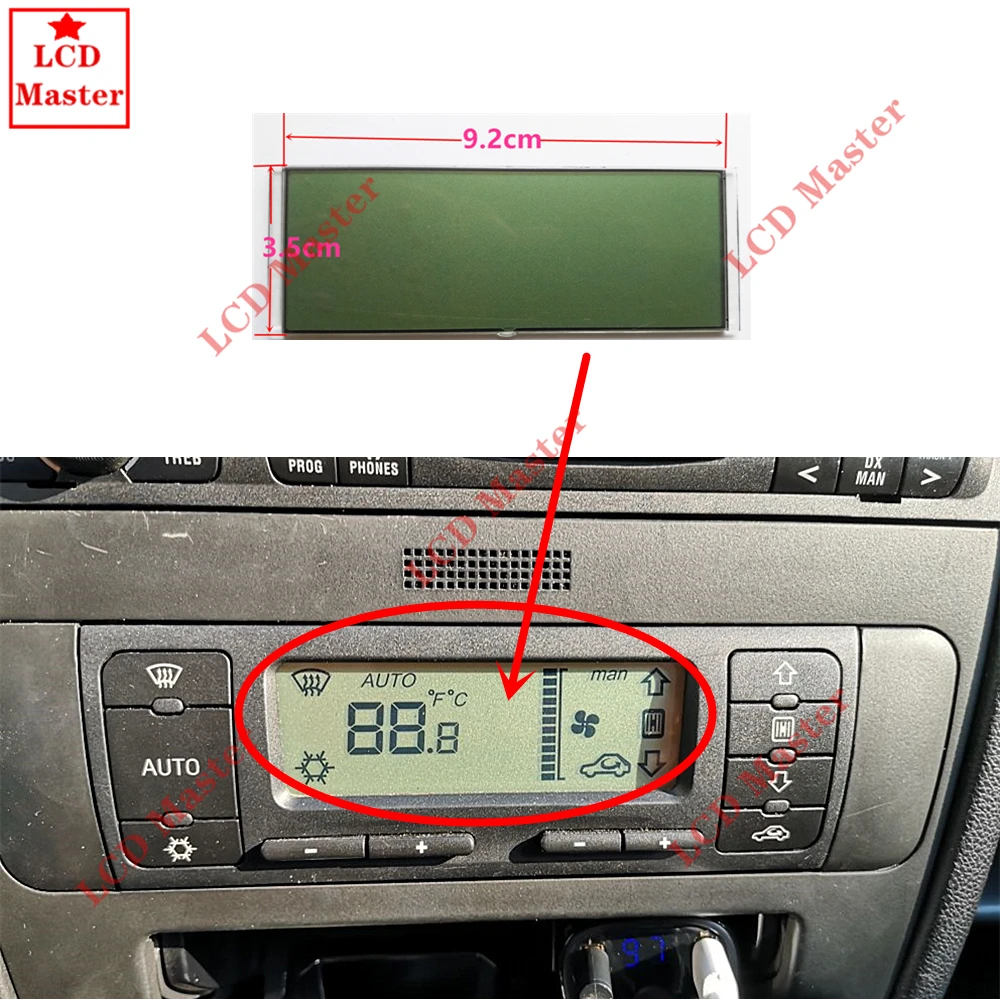 1pcs 자동차 ACC 장치 LCD 디스플레이 기후 제어 모니터 좌석 Leon/Toledo/Cordoba 용 픽셀 수리 에어컨 화면