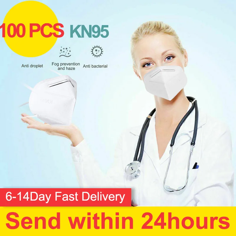 100 pièces KN95 masque 4 couches filtre masque Anti PM2.5 kn95masque
KN95 respirateur réutilisable meltsoufflé Non-tissé 95% Filtration
bouche masques