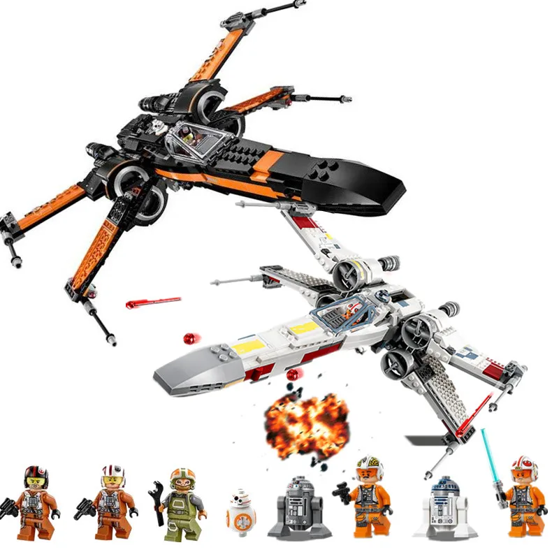 

Starwars 75102 75149 75211 X Wing Star Tie Fighter Building Blocks Compatible Legoinglys StarWars Plan Children Toy