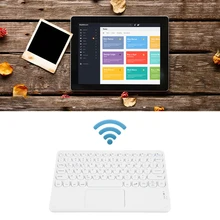 

Mini Keyboard Bluetooth-compatible Wireless Keyboard with Touchpad Round Keycap for iPad Tablet PC Computer Peripherals