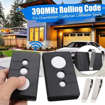 

2pcs 390MHz Garage Door 3 Button Remote Control Opener with Red Learn Button For Sears Craftsman Chamberlain LiftMaster Big Sale