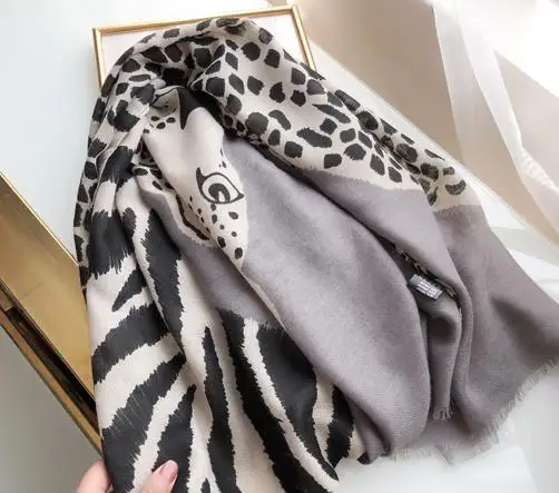 

2019 Beautiful Autumn Cotton Leopard Print Fringe Scarves Shawls Beach Long Animal Print Wrap Scarf Hijab Muffler Free Shipping