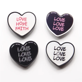 

10pcs Fashion Love Letters heart shape epoxy glue mobile phone fold stretch airbag bracket finger ring Phone Holder Balloon girp