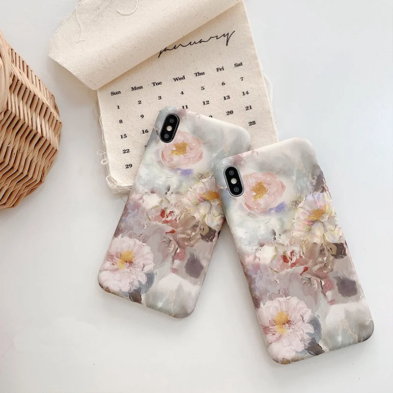 Прозрачный силиконовый чехол с рисунком цветов для iphone XS Max XS X XR 6S 6 7 8Plus