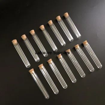 

(10 pieces/pack) 13*78mm Clear Plastic test tubes with Cork cap Use for Laboratory or Stoppers Empty Scented tea Tubes