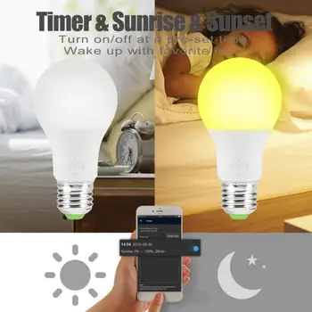 

1pcs Led Light Bulb Multicolor WiFi Bulb Dimmable Smart Light Bulb Portable Cellphone Control Color LED Bulb Energy-saving Bulb