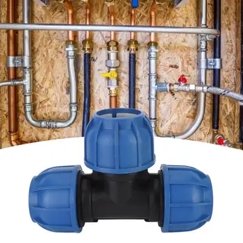 

Water Pipe Connector PE Plastic Water Pipe Connection Accessories 63mm Tee Connector Fitting
