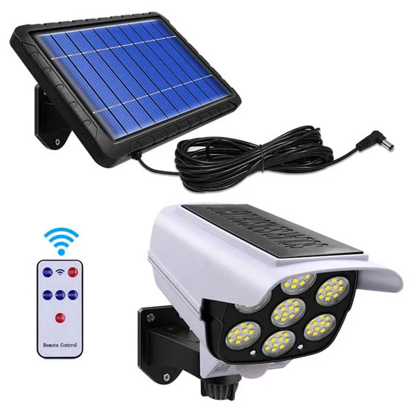 Solar Lighting Outdoor Led Spotlights with Sensor Security Dummy Camera Wireless Outdoor Flood Light IP65 Waterproof Solar Lamp dummy camera bullet waterproof outdoor indoor security cctv surveillance camera flashing red led free shipping