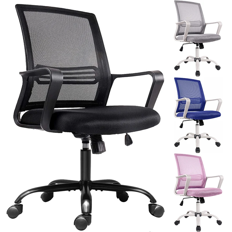 

Office Chair Mid Back Mesh Office Computer Swivel Desk Task Chair Ergonomic Executive Chair with Armrests