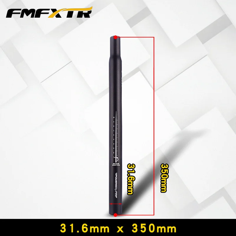 black 31.6x350mm Горный велосипед Алюминий литое сиденье трубка 25,4/27,2/28,6/33,9 мм* 350 мм/550 мм удлиненный велосипедная подседельная труба - Цвет: black 31.6x350mm