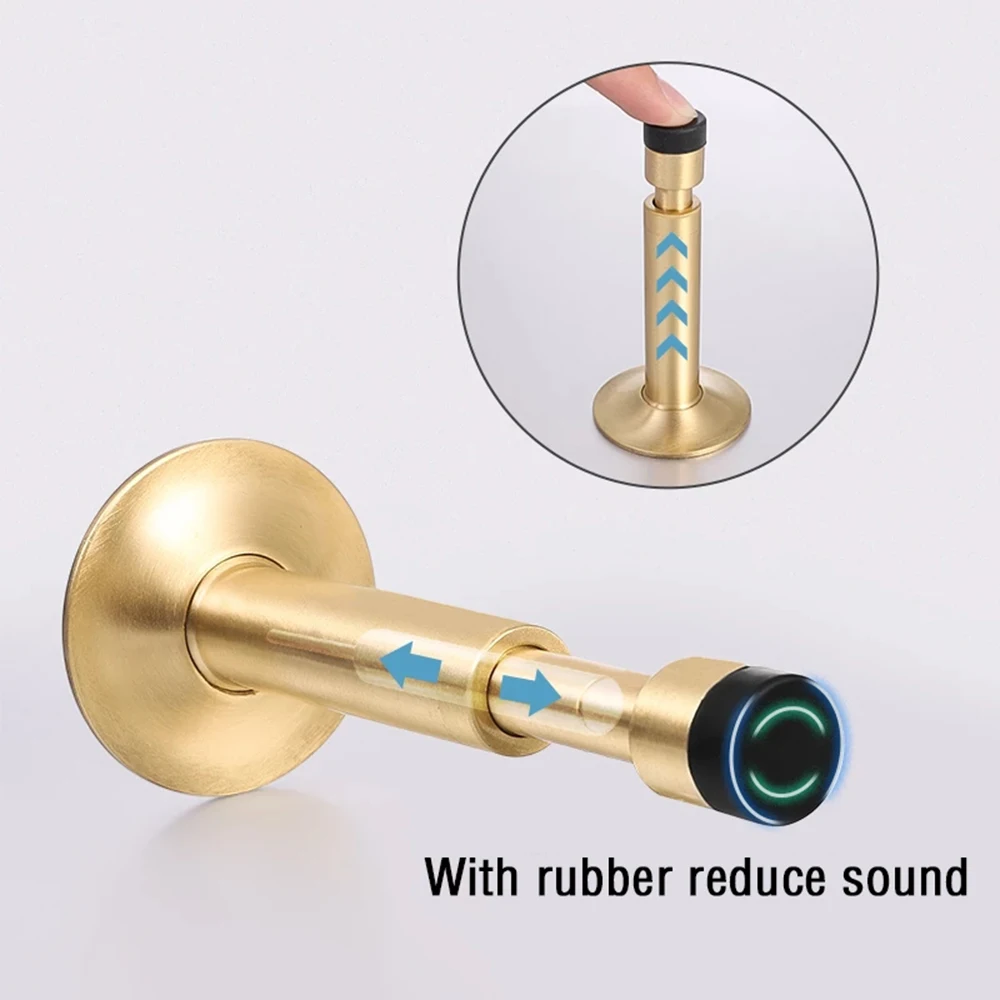 Hydraulic Buffer Door Stopper Pure Copper And Aluminum Alloy Floor Door Stops Rubber Bumper Wall Protector Stoppers