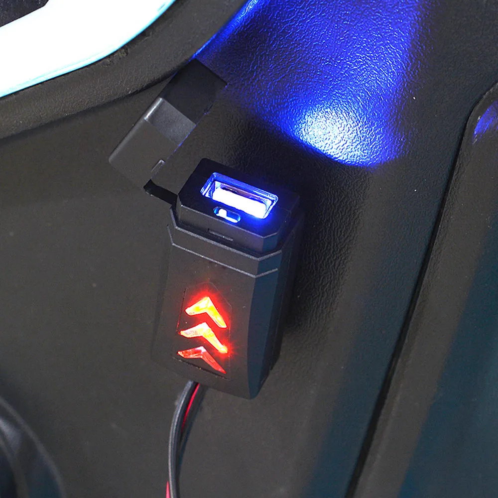 Водонепроницаемый MotorcycleUSB зарядное устройство для мобильного телефона устройство для зарядки с выключателем автомобиля Зарядное устройство Аксессуары для мотоциклов