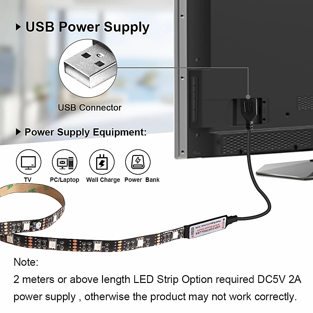 Кухня светодиодный светильник USB домашняя костюмерная светильник шкаф Светодиодные ленты SMD 5050 5V светильник на ПК ТВ Подсветка dormitorio лампа ИК-контроллер