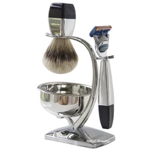 Silvertip барсучья щетка для бритья набор металлическая чаша стенд M3/F5 лезвие бритвы держатель украшение ванной комнаты