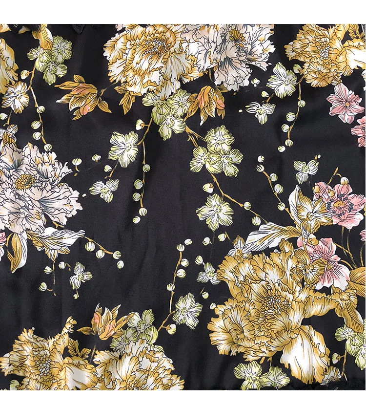 Ретро стиль цветы японский стиль ночная рубашка куртка Сексуальная юбка на подтяжках шелковая атласная пижама женский костюм из двух частей домашняя одежда