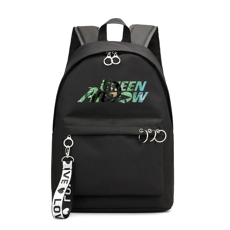 Green Arrow School Bags for Girls Schoolbag Pink Black Book Bag Backpack Travel Laptop Shoulder Backpacks Bag Mochila Escolar