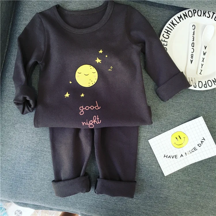 Одежда для маленьких мальчиков и девочек; хлопковые пижамы с длинными рукавами и рисунком; комплекты одежды для сна для новорожденных и малышей; MB522 - Цвет: Style 03