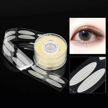

500 Pairs Double Fold Eyelid Tape Stickers Adhesive Invisible Makeup Clear Eyelid Stripe Paste Clear Beige Big Eyes Makeup Tools