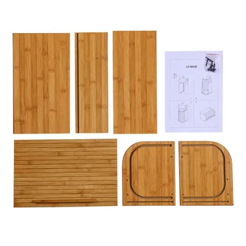 

Natural Bamboo Bread Holder Rack Food Storage Container Kitchen Roll Top Bread Storage Box Kitchens Supplies