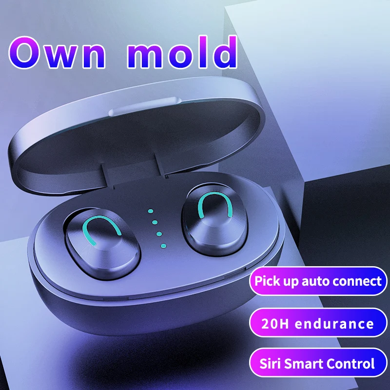 

TWS Bluetooth 5.0 Headphones Wireless Earbuds 8D Surround Sound Auto Pairing Noice Reduction with 400mAh Charging box For Phone