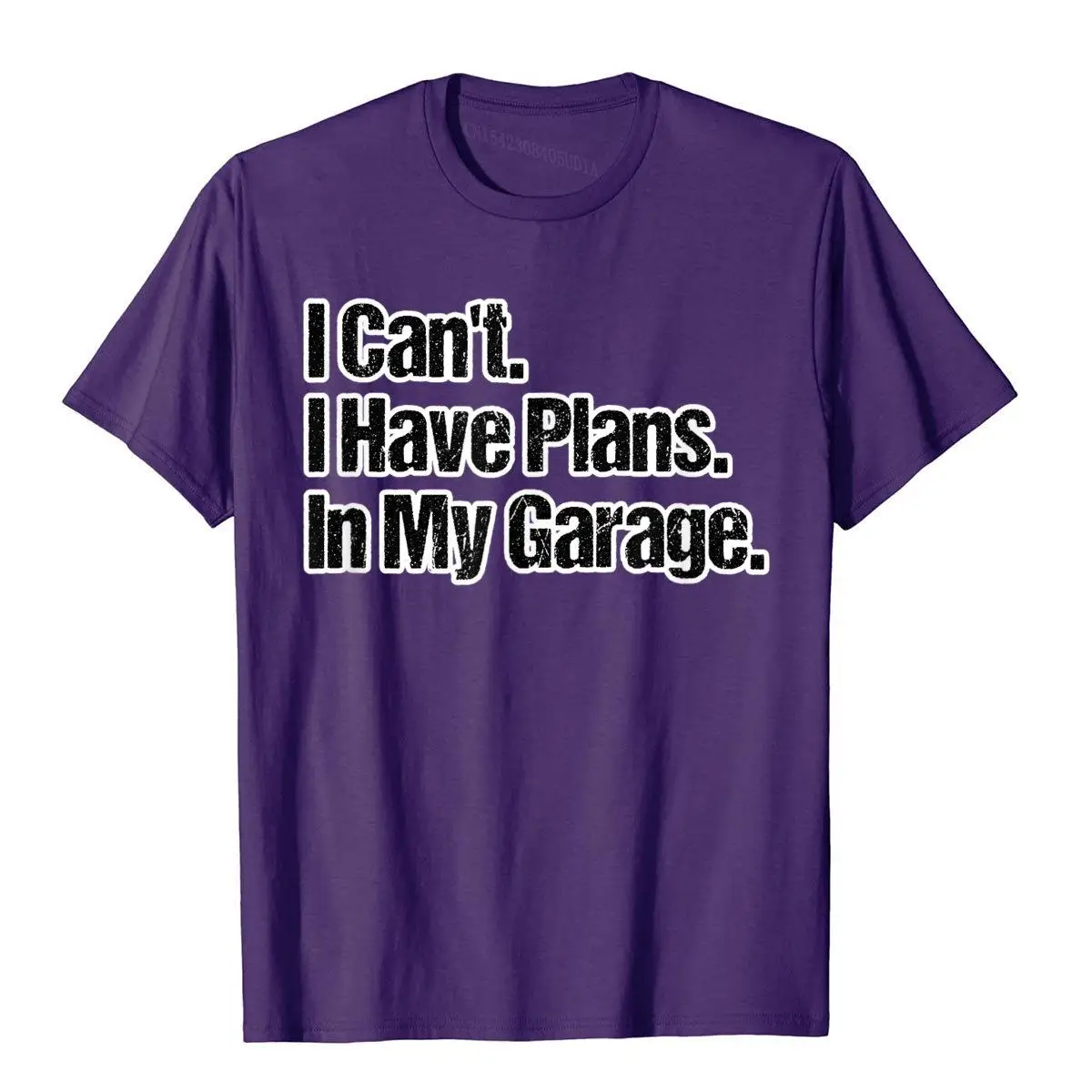 Funny Car Guy Gift - I Can't I Have Plans In My Garage T-Shirt__A11019purple