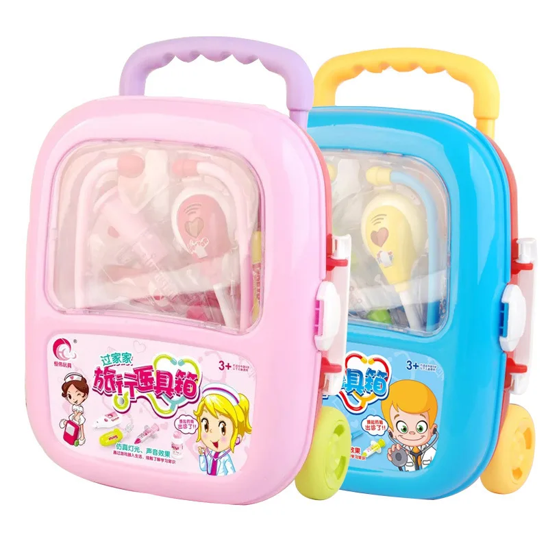 

8810 Children Doctor Toy Set Baby Play House Injection Echometer Medicine Cabinet Model Bar Medical Kit