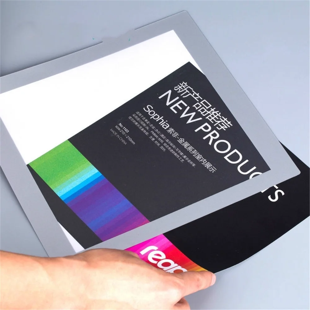 Acrylic Wall Amounted Frame 120*297mm Indoor Horizontal Wall Mount Sign Holder Display Info Poster Elegant Door Signage Tag Case