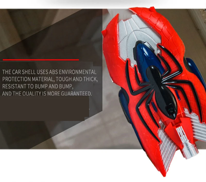 

2019 Spider Man RC Wall Climbing Super Racing Car Remote Control Car with LED Light Early Education Best Gift for Child