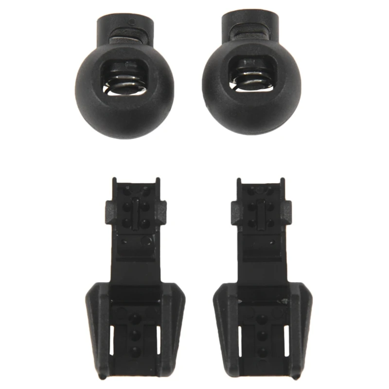 AUAU-2Pair фиксирующий башмак шнурки эластичные шнурки бег спорт 110 см, черный и белый