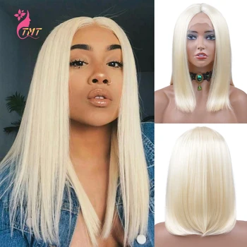 

Short Bob Wig Synthetic Lace Front Wigs Blond Blue Green Ombre Straight Bob Wig Lace Frontal Cosplay Short Wigs For Women