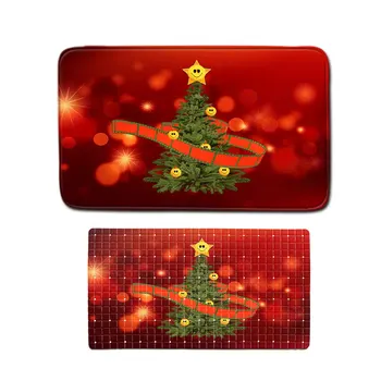 

Christmas Pattern Non-slip Carpet Bath Mat Floor Mat Foot Mat PVC Non-slip Mat