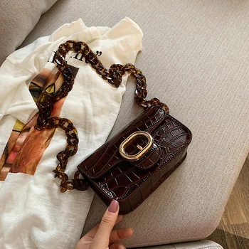 

Simple sense bag female bag autumn winter fashionable han edition 100 take cross-body bag fashionable acrylic chain small