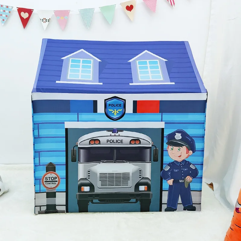 [TML] 120*107cm indoor Game Room Colorful police children tent Kids Playhouse Princess castle Play house travel tent outdoor toy 2