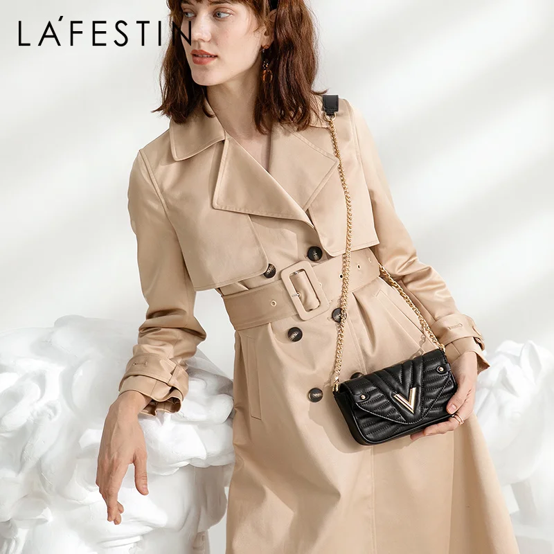 Женская сумка мессенджер LAFESTIN многофункциональная маленькая квадратная через