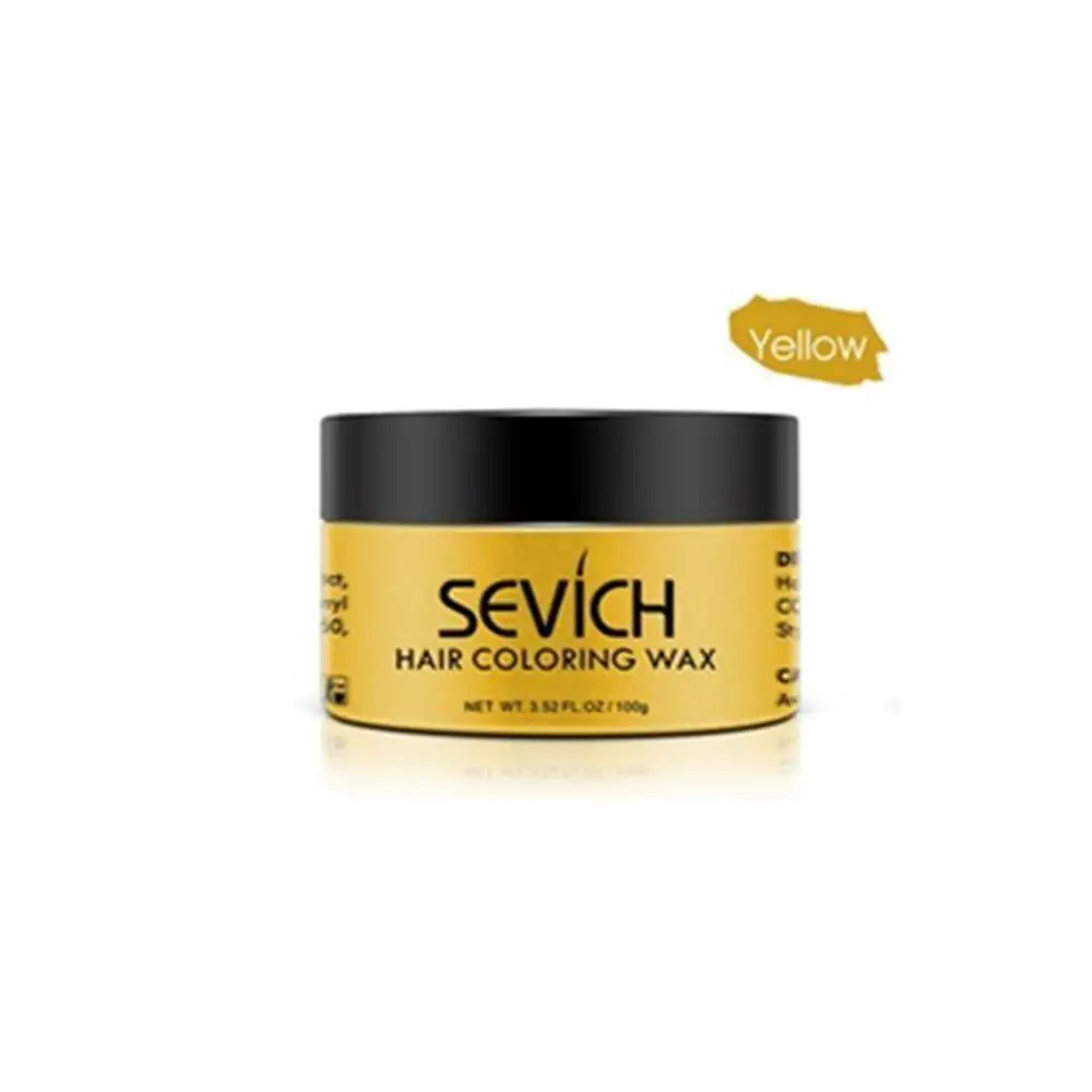 Gold Sevich 9 цветов краска для волос воск крепкий и удерживающий унисекс воск для волос черный цвет глина для волос Временная Краска для волос для укладки волос - Цвет: Gold