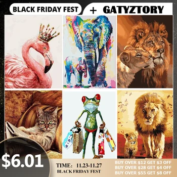 

Frameless Cat Lions Animals DIY Painting By Numbers Kits Coloring By Numbers Unique Gift Home Wall Art Decor 40x50 Artwork