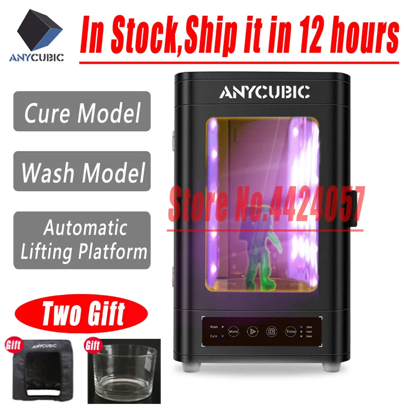 

Anycubic uv led curing wash cure machine box for sla lcd dlp 3d printer resin model dedicated processing post curing cleaning